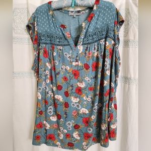 NWOT Daniel Rainn floral top